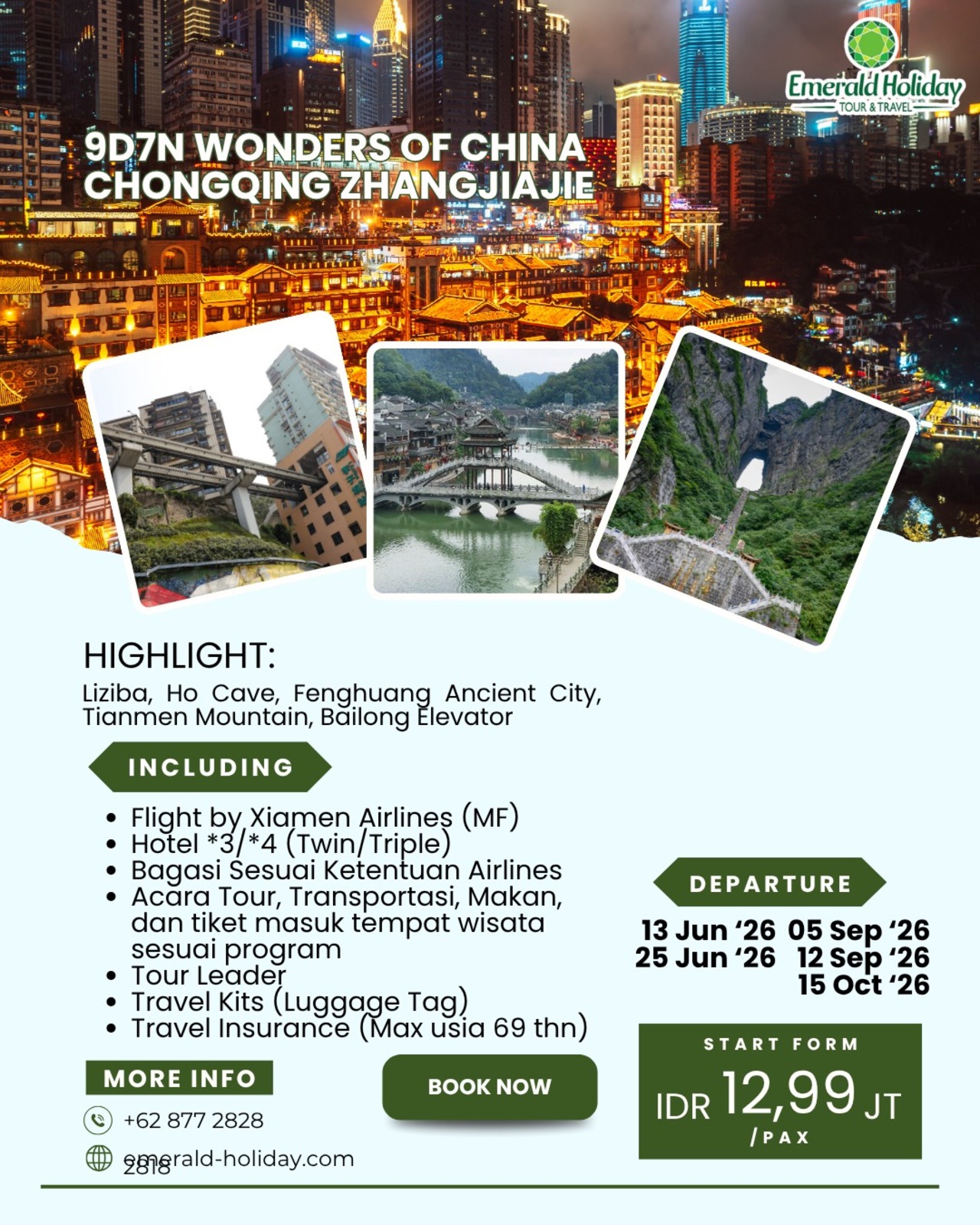 WONDERS OF CHINA CHONGQING ZHANGJIAJIE